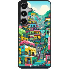 Coque Samsung Galaxy S24 - Silicone rigide noir Medellin Comuna 13 Art