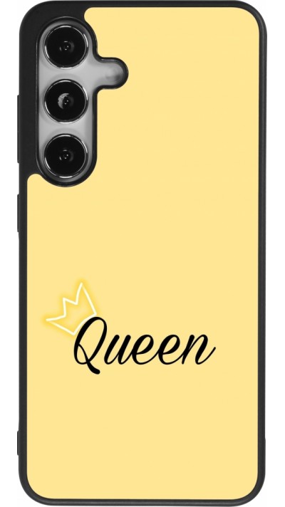 Coque Samsung Galaxy S24 - Silicone rigide noir Mom 2024 Queen