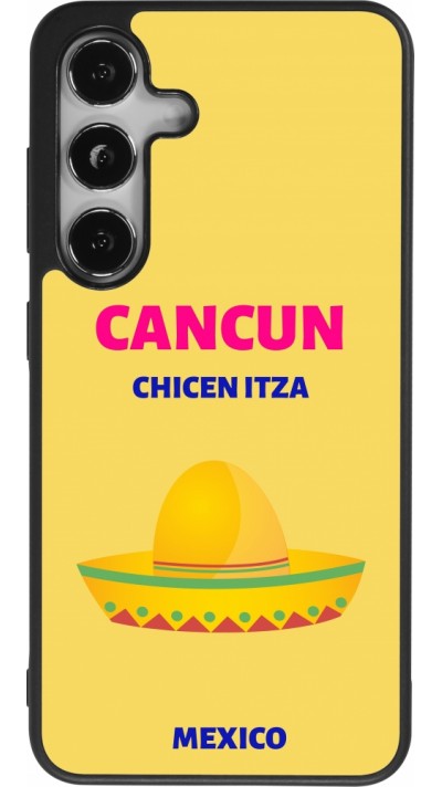 Coque Samsung Galaxy S24 - Silicone rigide noir Pop Summer Destination Cancun