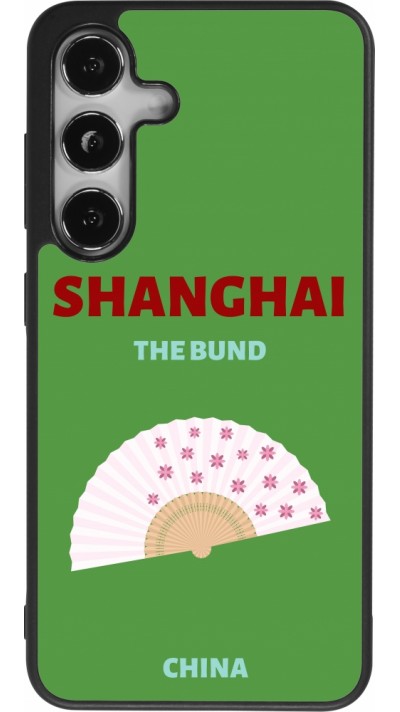 Coque Samsung Galaxy S24 - Silicone rigide noir Pop Summer Destination Shanghai