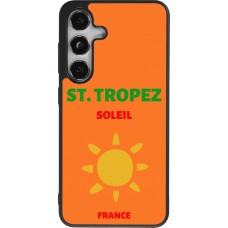 Samsung Galaxy S24 Case Hülle - Silikon schwarz Pop Summer Destination St-Tropez