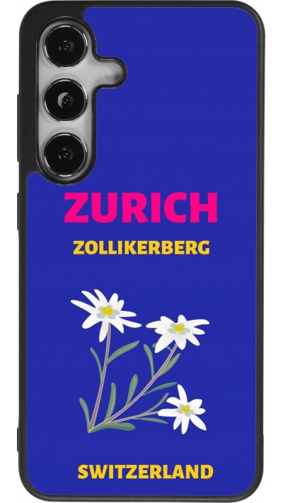 Coque Samsung Galaxy S24 - Silicone rigide noir Pop Summer Destination Zurich