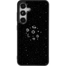 Coque Samsung Galaxy S24 - Silicone rigide noir Space Doodle