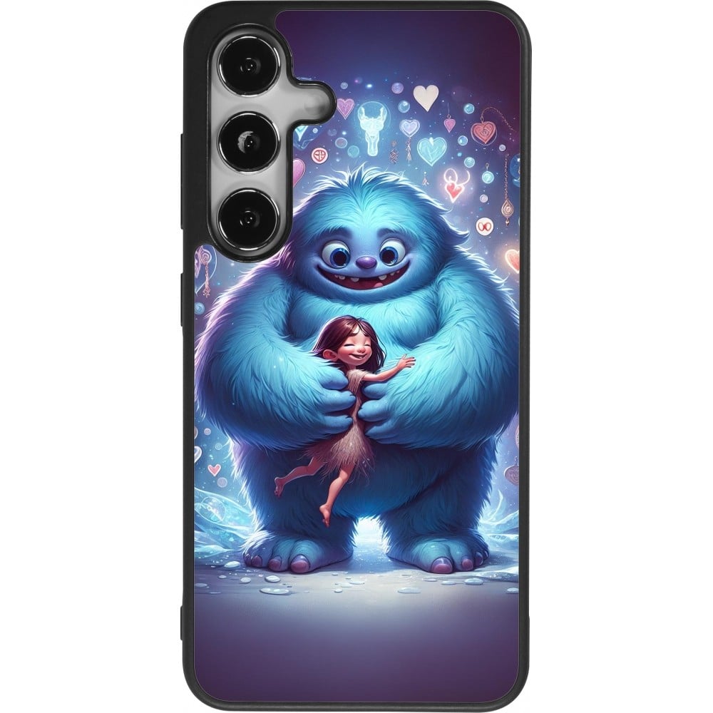 Coque Samsung Galaxy S24 - Silicone rigide noir Valentine 2024 Fluffy Love