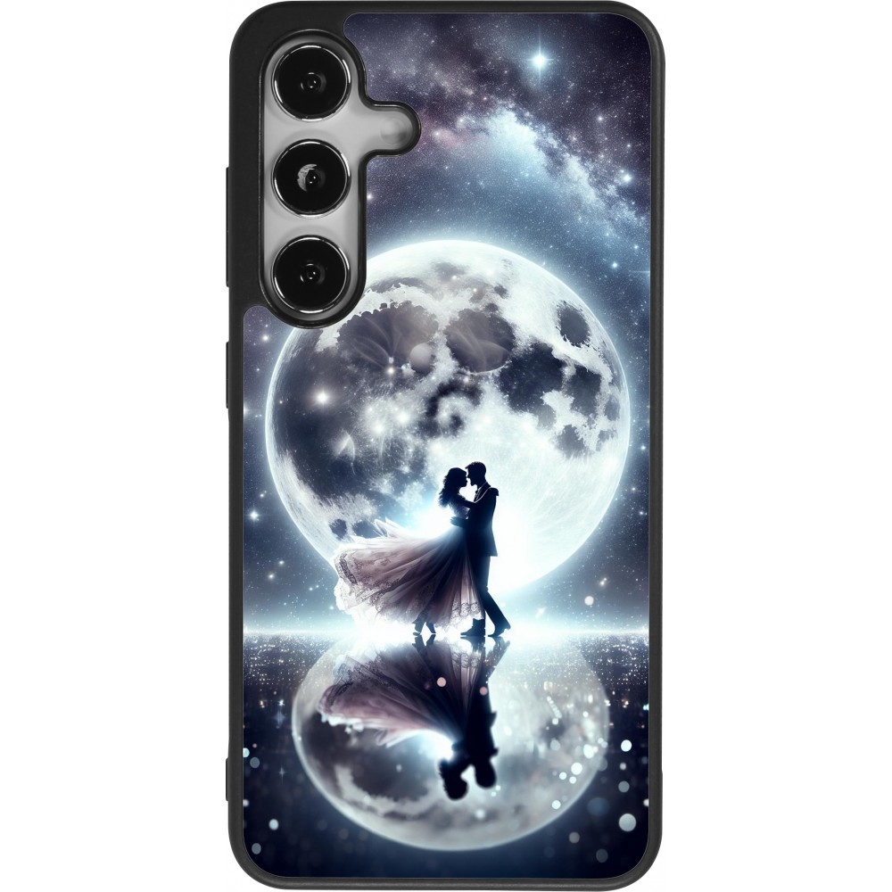 Samsung Galaxy S24 Case Hülle - Silikon schwarz Valentin 2024 Liebe unter dem Mond