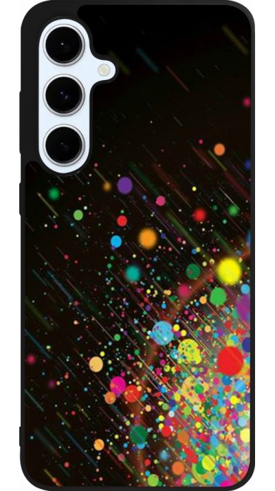 Coque Samsung Galaxy S24 FE - Silicone rigide noir Abstract Bubble Lines