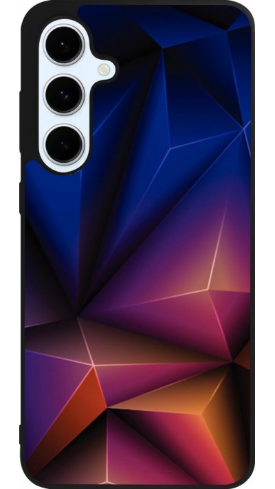 Coque Samsung Galaxy S24 FE - Silicone rigide noir Abstract Triangles 