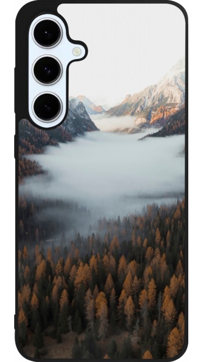 Coque Samsung Galaxy S24 FE - Silicone rigide noir Autumn 22 forest lanscape