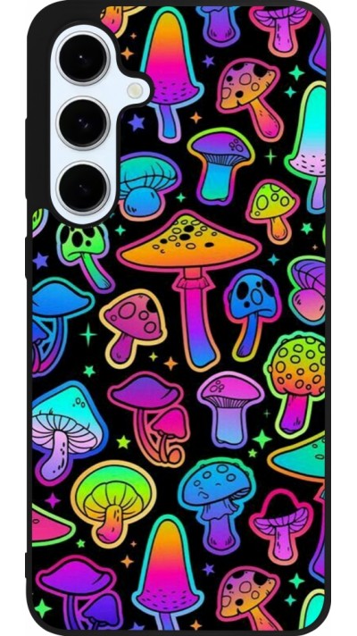 Coque Samsung Galaxy S24 FE - Silicone rigide noir Autumn 2024 magic mushrooms