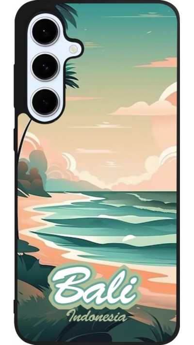 Coque Samsung Galaxy S24 FE - Silicone rigide noir Bali Landscape