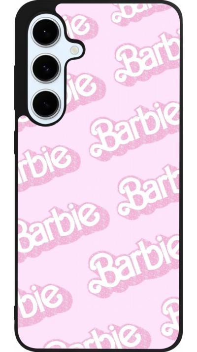 Coque Samsung Galaxy S24 FE - Silicone rigide noir Barbie light pink pattern