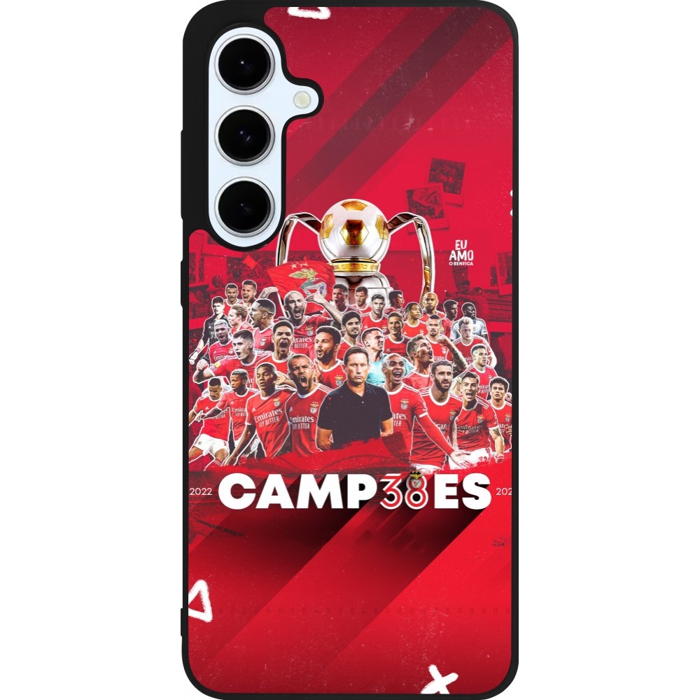 Coque Samsung Galaxy S24 FE - Silicone rigide noir Benfica Campeoes 2023