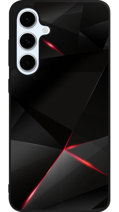 Coque Samsung Galaxy S24 FE - Silicone rigide noir Black Red Lines