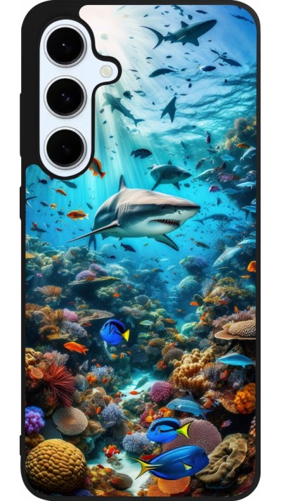 Coque Samsung Galaxy S24 FE - Silicone rigide noir Bora Bora Mer et Merveilles