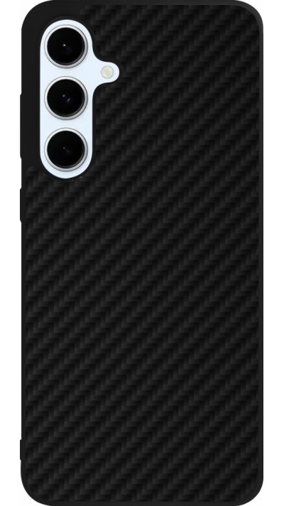 Coque Samsung Galaxy S24 FE - Silicone rigide noir Carbon Basic