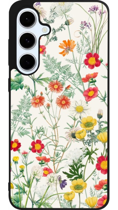 Coque Samsung Galaxy S24 FE - Silicone rigide noir Flora Botanical Wildlife