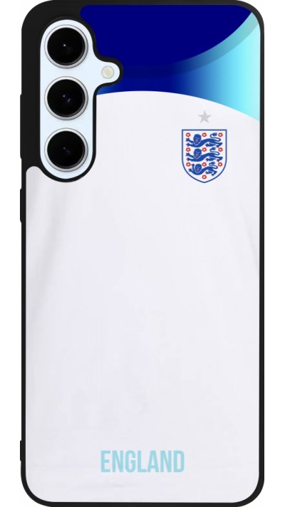 Coque Samsung Galaxy S24 FE - Silicone rigide noir Maillot de football Angleterre 2022 personnalisable