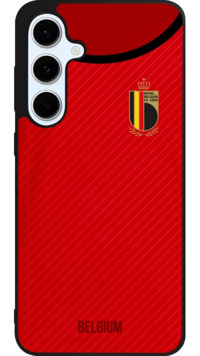 Coque Samsung Galaxy S24 FE - Silicone rigide noir Maillot de football Belgique 2022 personnalisable