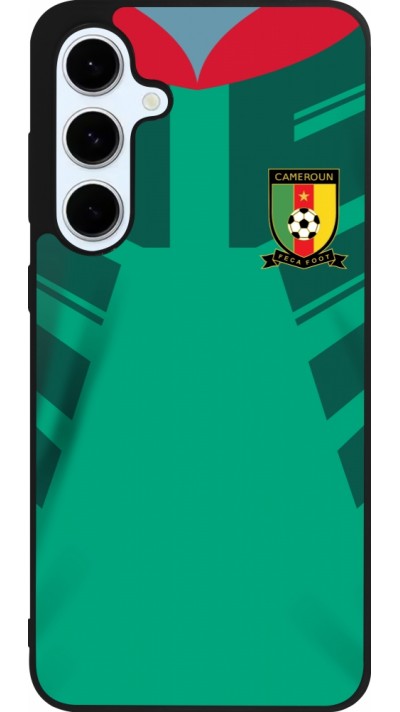 Coque Samsung Galaxy S24 FE - Silicone rigide noir Maillot de football Cameroun 2022 personnalisable