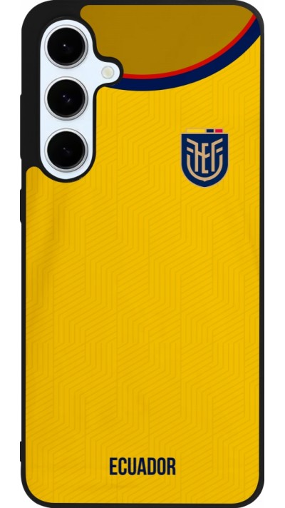 Coque Samsung Galaxy S24 FE - Silicone rigide noir Maillot de football Equateur 2022