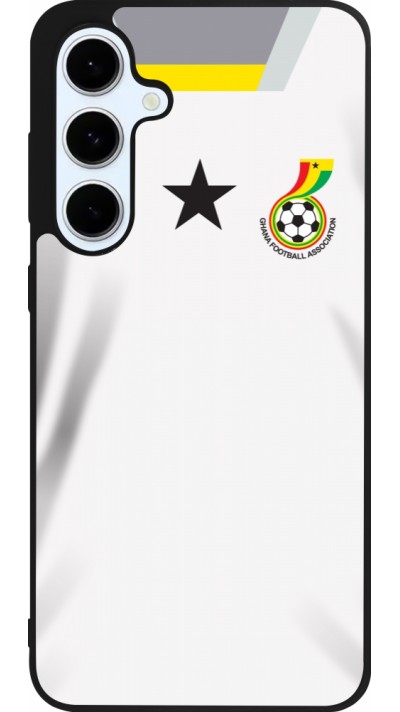 Coque Samsung Galaxy S24 FE - Silicone rigide noir Maillot de football Ghana 2022 personnalisable