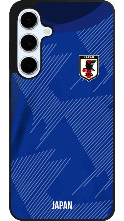 Coque Samsung Galaxy S24 FE - Silicone rigide noir Maillot de football Japon 2022 personnalisable