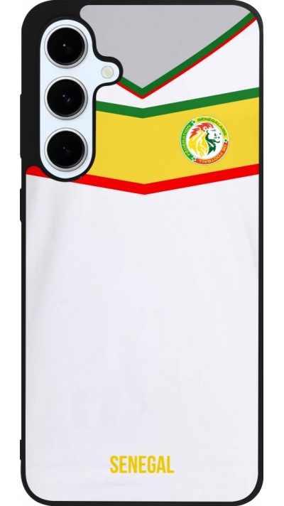 Coque Samsung Galaxy S24 FE - Silicone rigide noir Maillot de football Senegal 2022 personnalisable