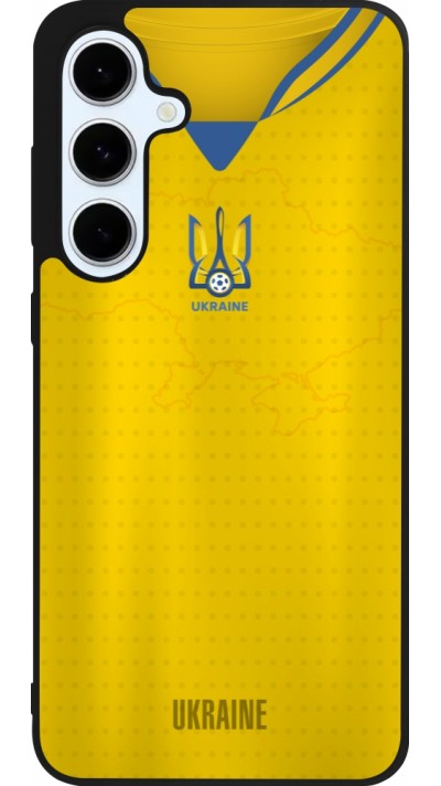 Coque Samsung Galaxy S24 FE - Silicone rigide noir Maillot de football Ukraine