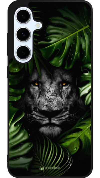 Coque Samsung Galaxy S24 FE - Silicone rigide noir Forest Lion