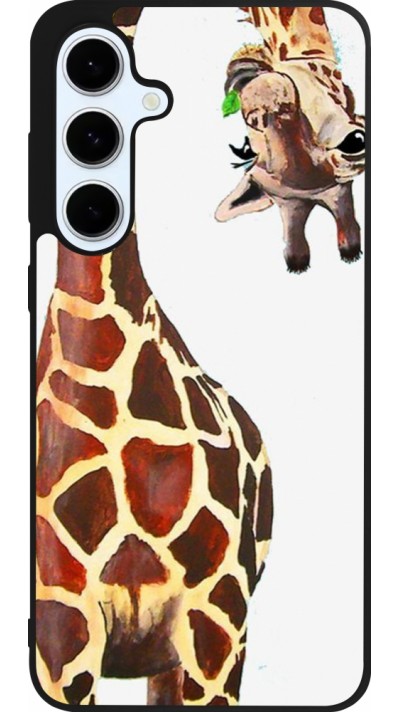 Coque Samsung Galaxy S24 FE - Silicone rigide noir Giraffe Fit