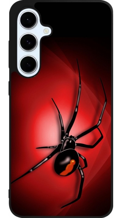 Coque Samsung Galaxy S24 FE - Silicone rigide noir Halloween 2023 spider black widow