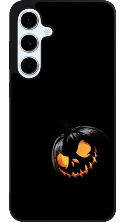 Coque Samsung Galaxy S24 FE - Silicone rigide noir Halloween 2023 discreet pumpkin