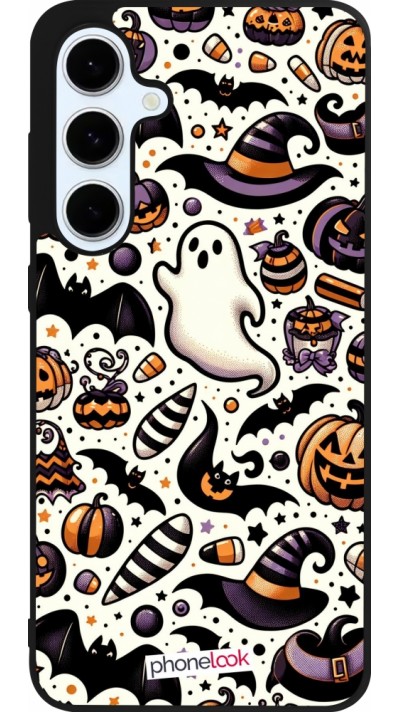 Coque Samsung Galaxy S24 FE - Silicone rigide noir Halloween 2024 Cute Pattern