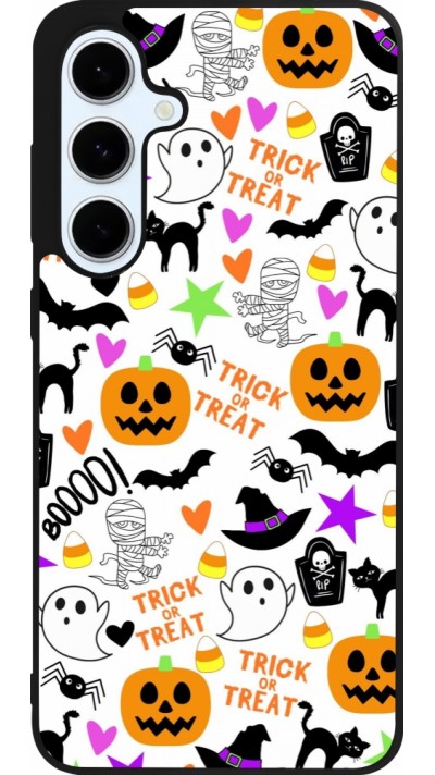 Coque Samsung Galaxy S24 FE - Silicone rigide noir Halloween 2024 trick or treat