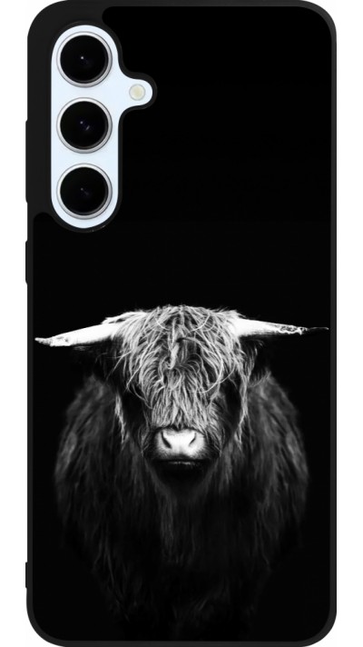 Coque Samsung Galaxy S24 FE - Silicone rigide noir Highland calf black