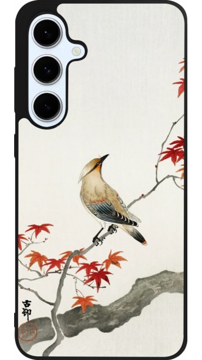 Coque Samsung Galaxy S24 FE - Silicone rigide noir Japanese Bird