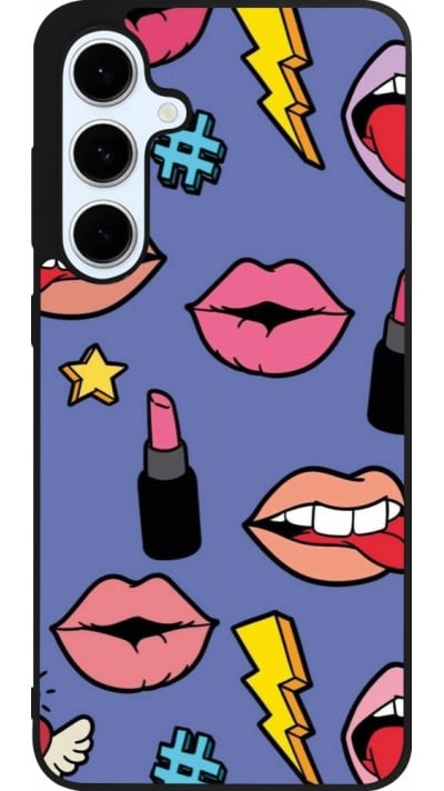 Coque Samsung Galaxy S24 FE - Silicone rigide noir Lips and lipgloss