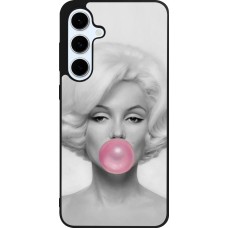 Coque Samsung Galaxy S24 FE - Silicone rigide noir Marilyn Bubble