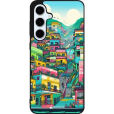 Coque Samsung Galaxy S24 FE - Silicone rigide noir Medellin Comuna 13 Art