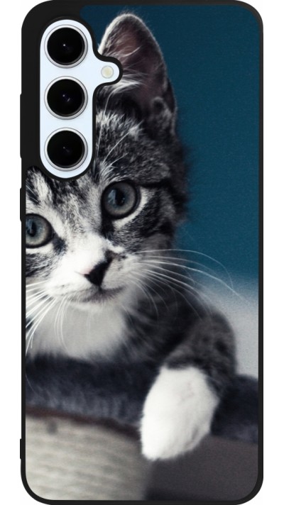 Coque Samsung Galaxy S24 FE - Silicone rigide noir Meow 23