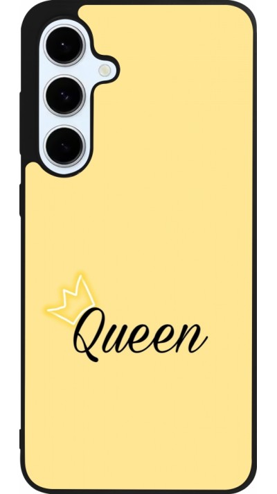 Coque Samsung Galaxy S24 FE - Silicone rigide noir Mom 2024 Queen