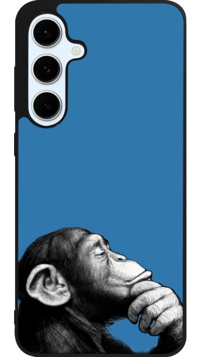 Coque Samsung Galaxy S24 FE - Silicone rigide noir Monkey Pop Art