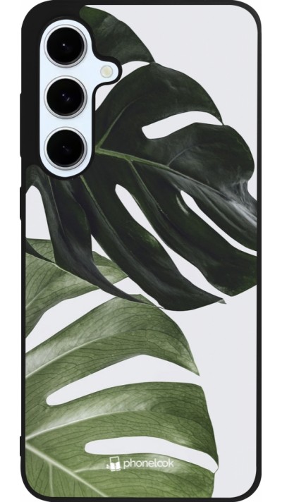 Coque Samsung Galaxy S24 FE - Silicone rigide noir Monstera Plant