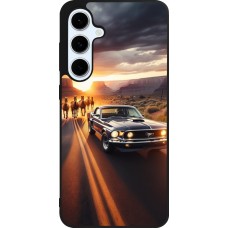 Coque Samsung Galaxy S24 FE - Silicone rigide noir Mustang 69 Grand Canyon