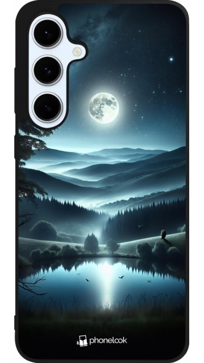 Coque Samsung Galaxy S24 FE - Silicone rigide noir Night Sky View