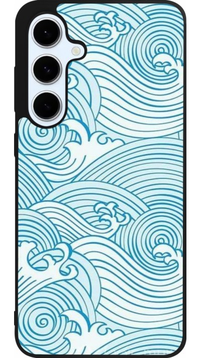 Coque Samsung Galaxy S24 FE - Silicone rigide noir Ocean Waves