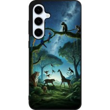 Coque Samsung Galaxy S24 FE - Silicone rigide noir Paradis des animaux exotiques