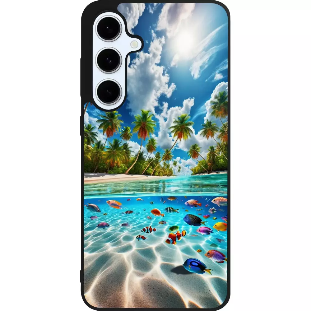 Samsung Galaxy S24 FE Case Hülle - Silikon schwarz Strandparadies