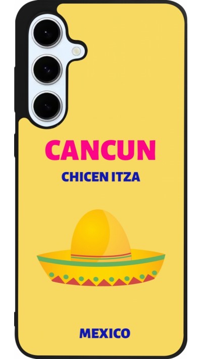 Coque Samsung Galaxy S24 FE - Silicone rigide noir Pop Summer Destination Cancun