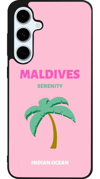 Coque Samsung Galaxy S24 FE - Silicone rigide noir Pop Summer Destination Maldives